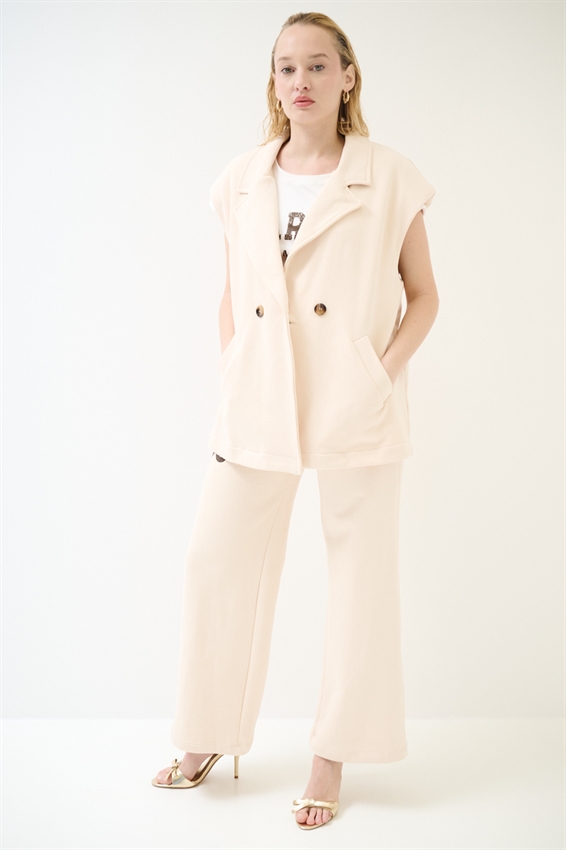 GILET IN FELPA CON STAMPA NUMERO