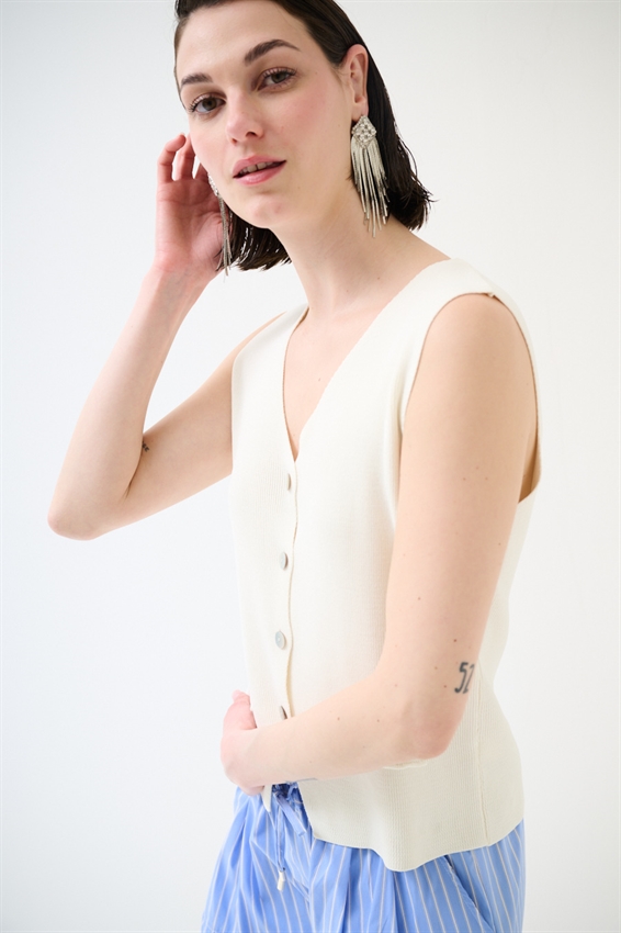 GILET CON BOTTONI A COSTINE