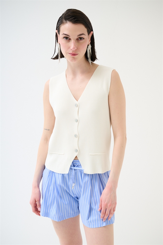 GILET CON BOTTONI A COSTINE