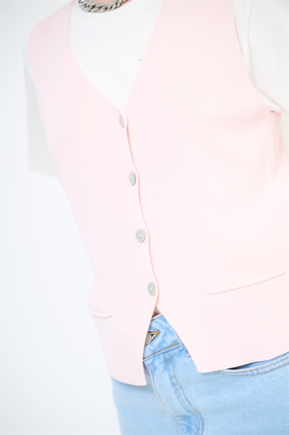 GILET CON BOTTONI A COSTINE