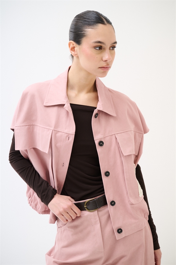 GILET OVER CON TASCONE A UNCINETTO