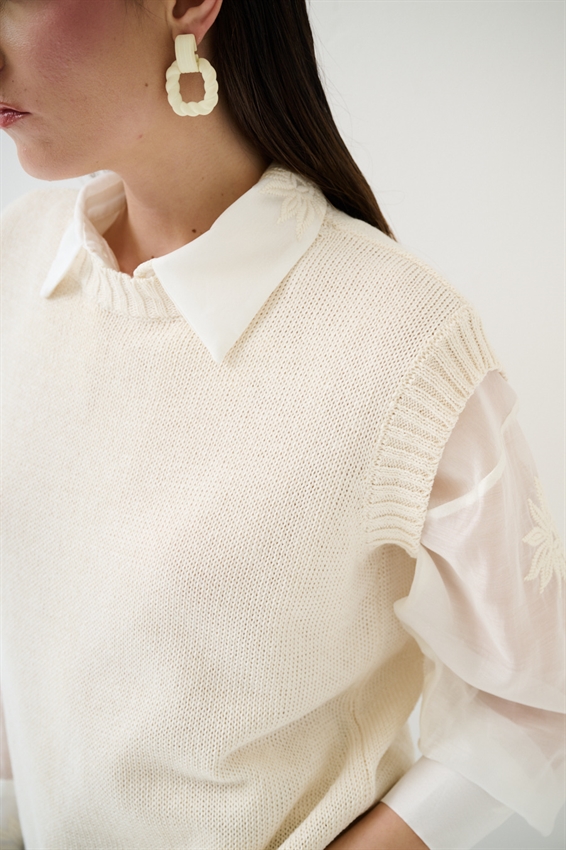 GILET PARICOLLO IN COTONE