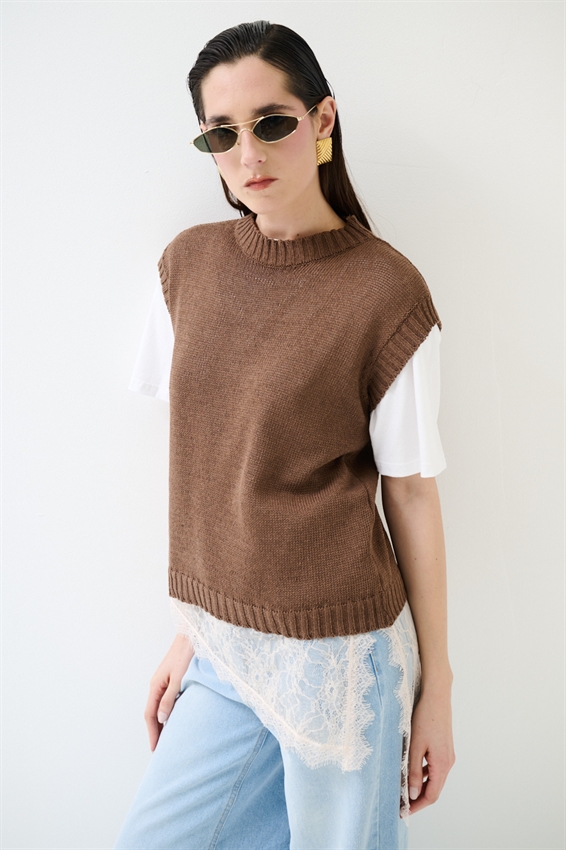 GILET PARICOLLO IN COTONE