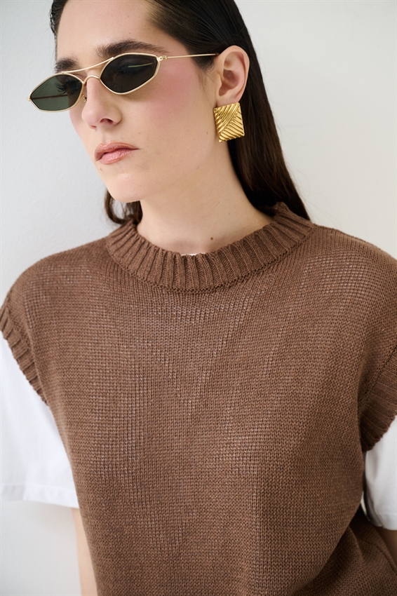 GILET PARICOLLO IN COTONE