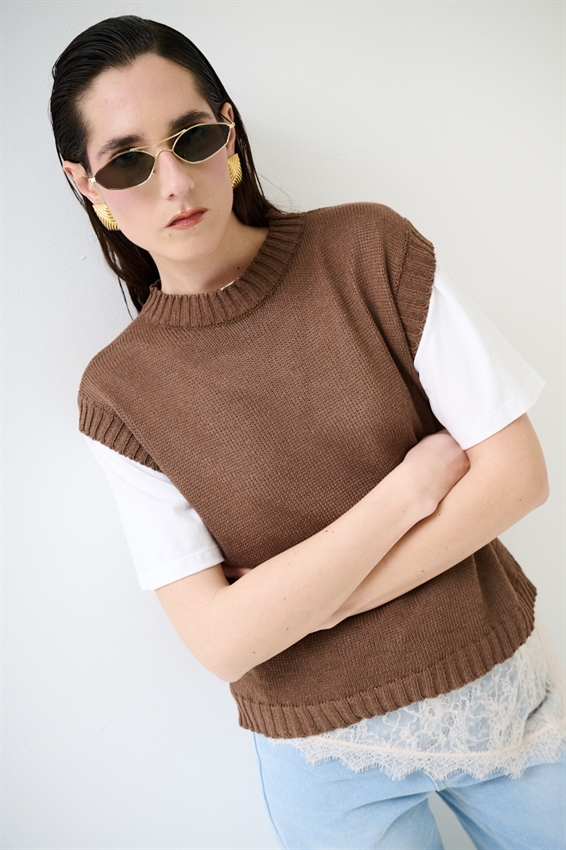 GILET PARICOLLO IN COTONE