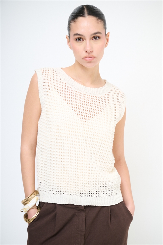 GILET PARICOLLO TRAFORATO