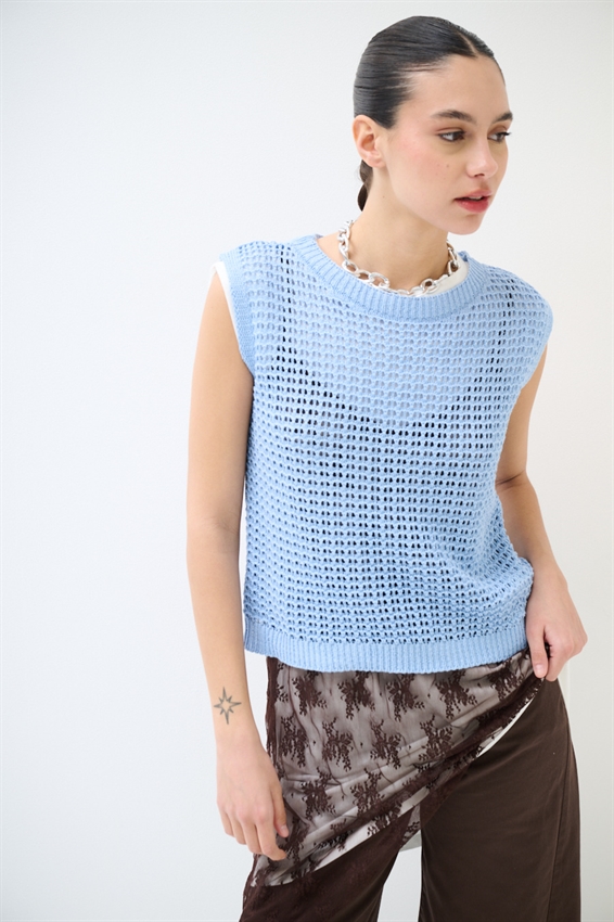 GILET PARICOLLO TRAFORATO