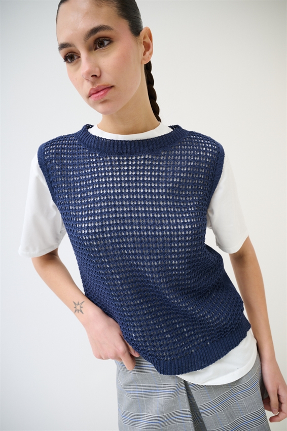 GILET PARICOLLO TRAFORATO