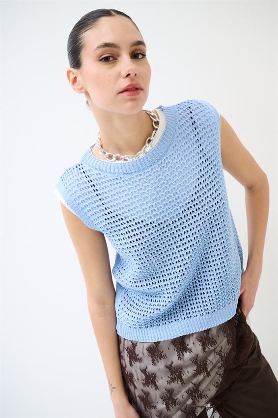 GILET PARICOLLO TRAFORATO