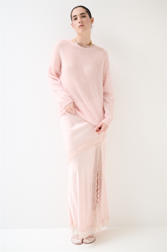 GONNA RASO CON INSERTI PIZZO