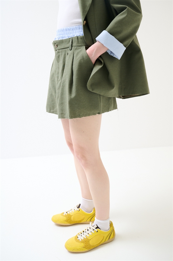 MINIGONNA CON FODERA RIGATA