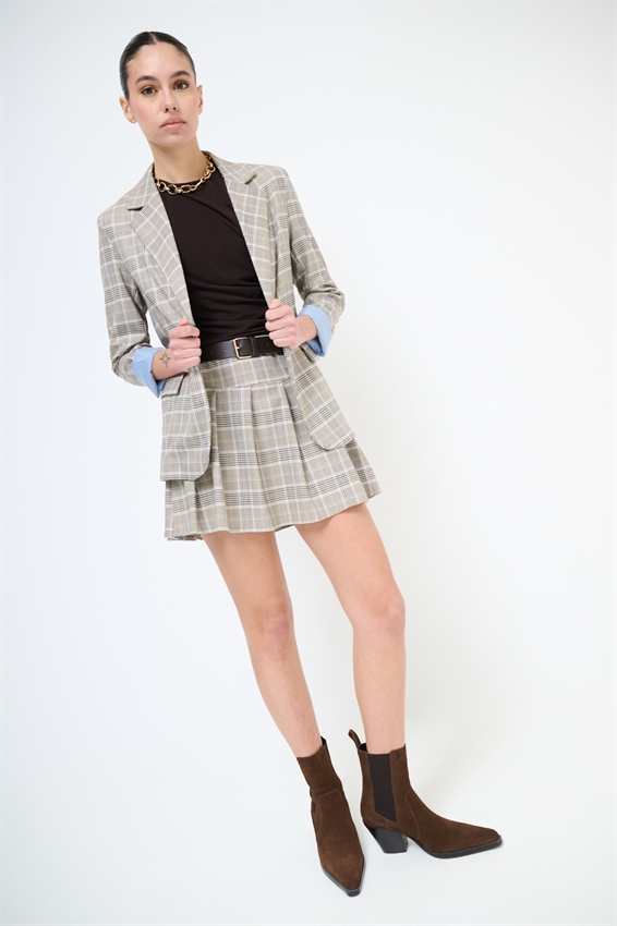 MINIGONNA A PIEGHE + CINTURA