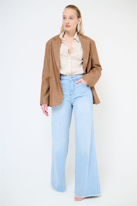 JEANS LARGO TAGLIO VIVO SUL FONDO