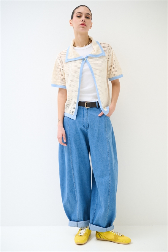 JEANS BALLOON CON CUCITURA DAVANTI