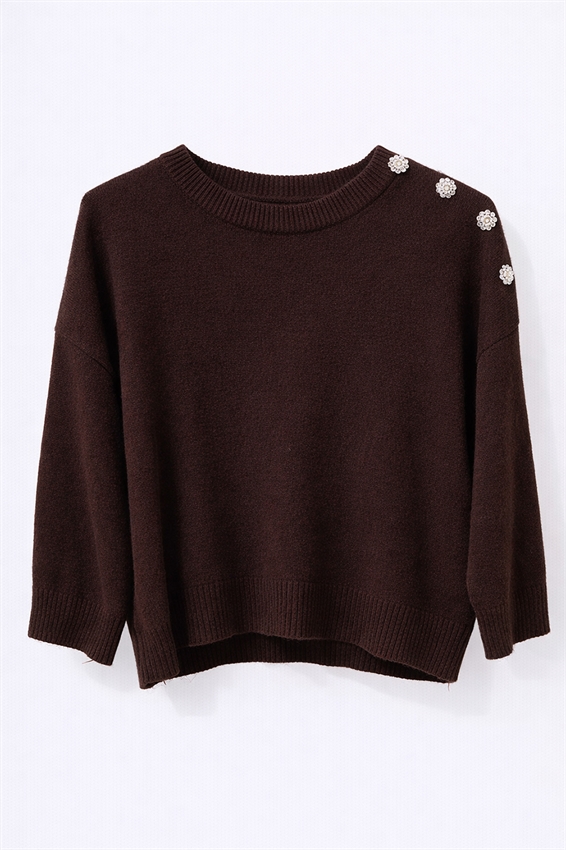 MAGLIA PARICOLLO BOTTONI ORO