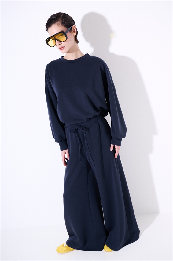 FELPA PARICOLLO OVERSIZE CON SPACCHI IN MODAL