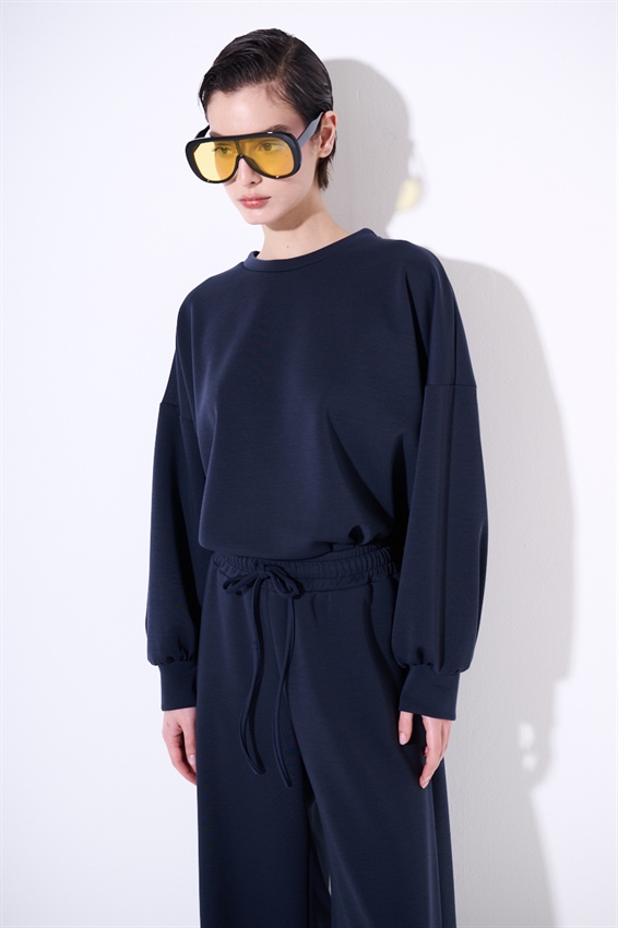 FELPA PARICOLLO OVERSIZE CON SPACCHI IN MODAL
