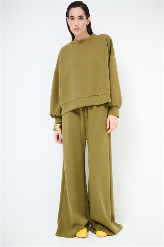 FELPA PARICOLLO OVERSIZE CON SPACCHI IN MODAL