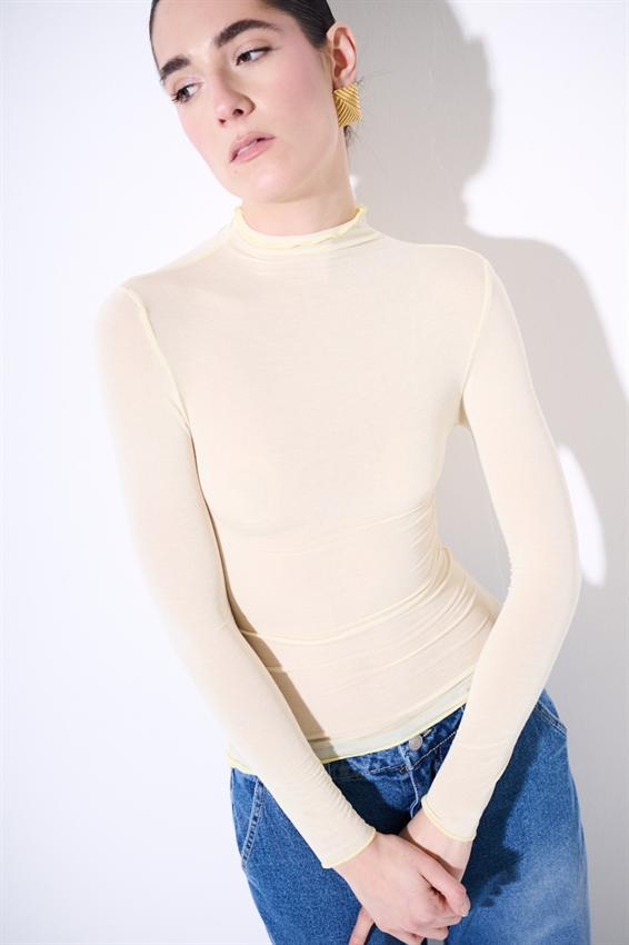 MAGLIA BASIC MEZZO COLLO MODAL