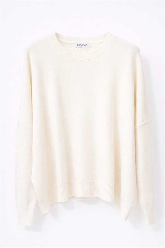 MAGLIA IN VISCOSA GIROCOLLO MANICA PIPISTRELLO