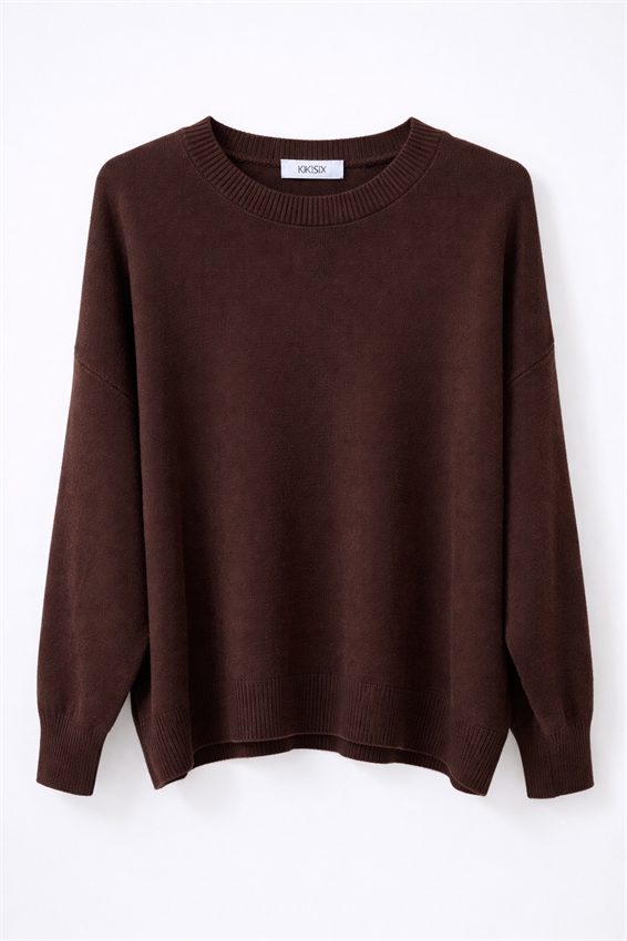 MAGLIA IN VISCOSA GIROCOLLO MANICA PIPISTRELLO