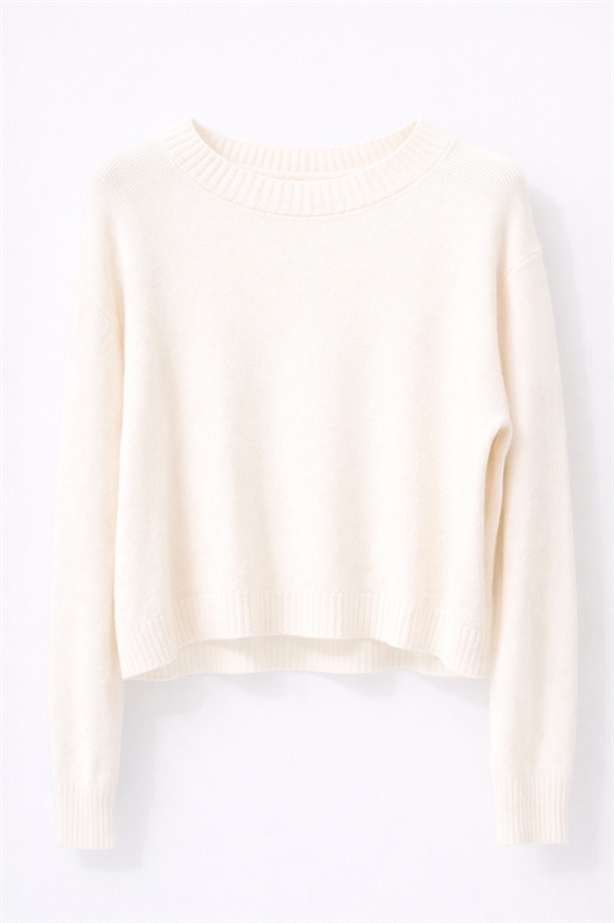 MAGLIA IN VISCOSA BASIC GIROCOLLO A COSTE