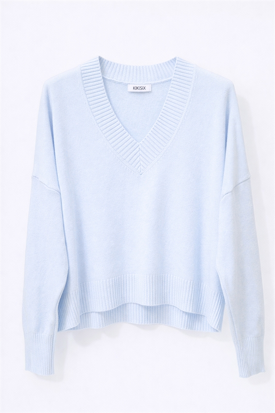 MAGLIA IN VISCOSA CON SCOLLO V A COSTE