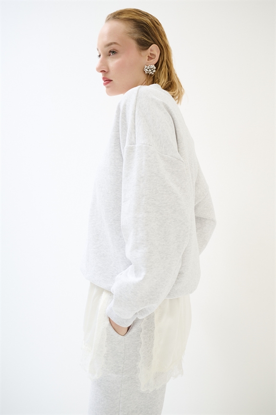 MAXI FELPA CON MINI ABITO SOTTOVESTE IN RASO