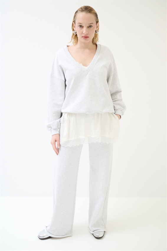 MAXI FELPA CON MINI ABITO SOTTOVESTE IN RASO