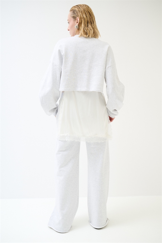 MAXI FELPA CON MINI ABITO SOTTOVESTE IN RASO