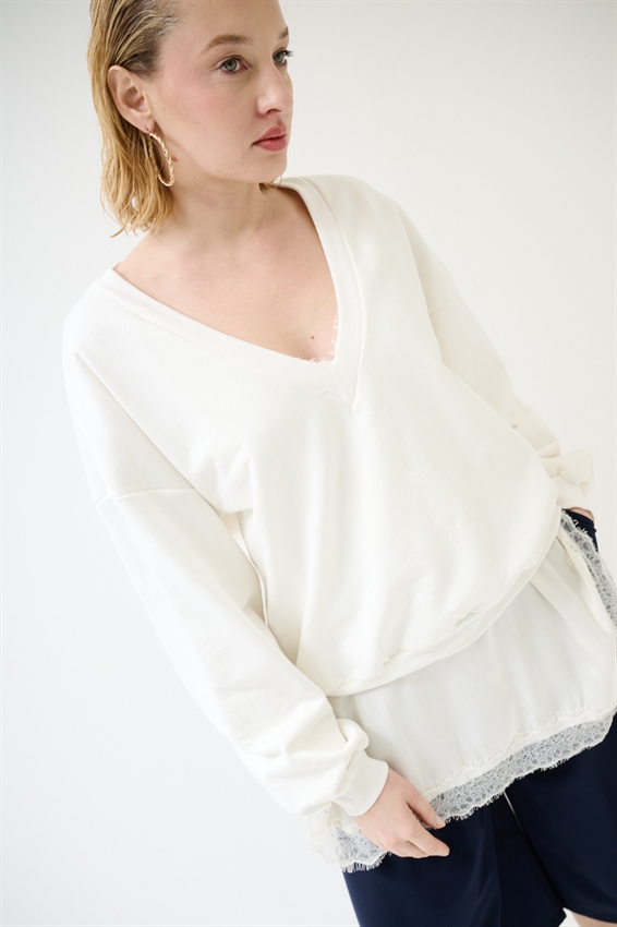 MAXI FELPA CON MINI ABITO SOTTOVESTE IN RASO