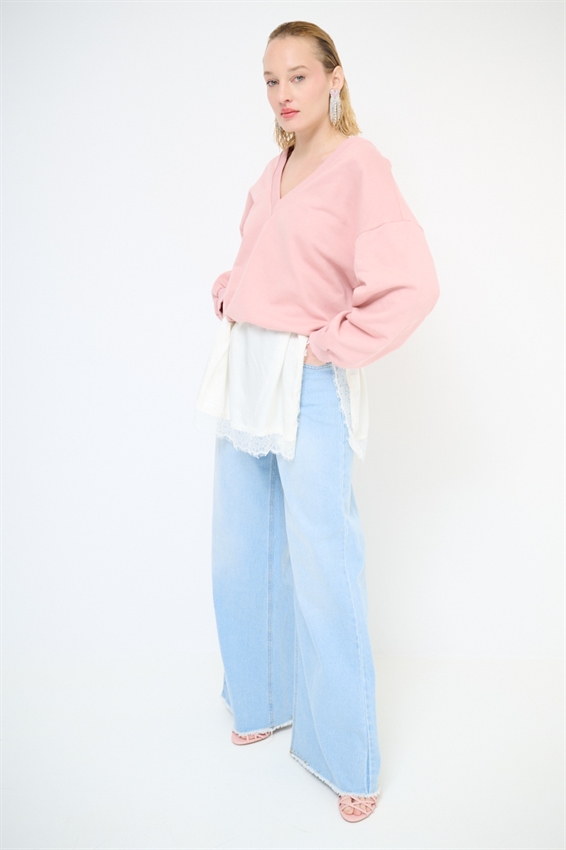 MAXI FELPA CON MINI ABITO SOTTOVESTE IN RASO