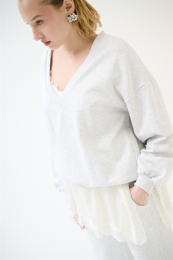 MAXI FELPA CON MINI ABITO SOTTOVESTE IN RASO