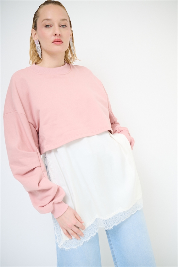 FELPA CROP MANICA RIPRESA + ABITO SOTTOVESTE