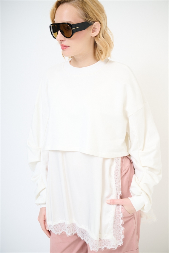 FELPA CROP MANICA RIPRESA + ABITO SOTTOVESTE