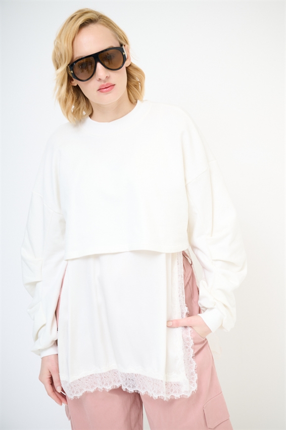 FELPA CROP MANICA RIPRESA + ABITO SOTTOVESTE