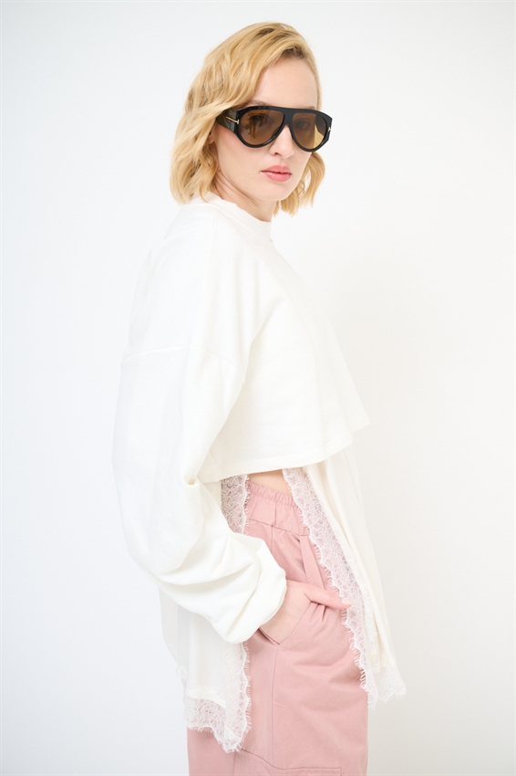 FELPA CROP MANICA RIPRESA + ABITO SOTTOVESTE