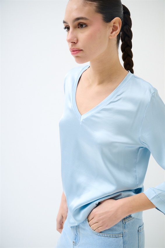 MAGLIA MANICA 3/4 IN RASO SCOLLO V