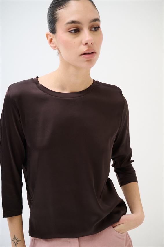 MAGLIA PARICOLLO MANICA 3/4 IN RASO