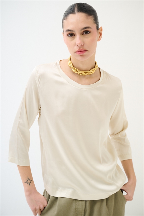 MAGLIA PARICOLLO MANICA 3/4 IN RASO