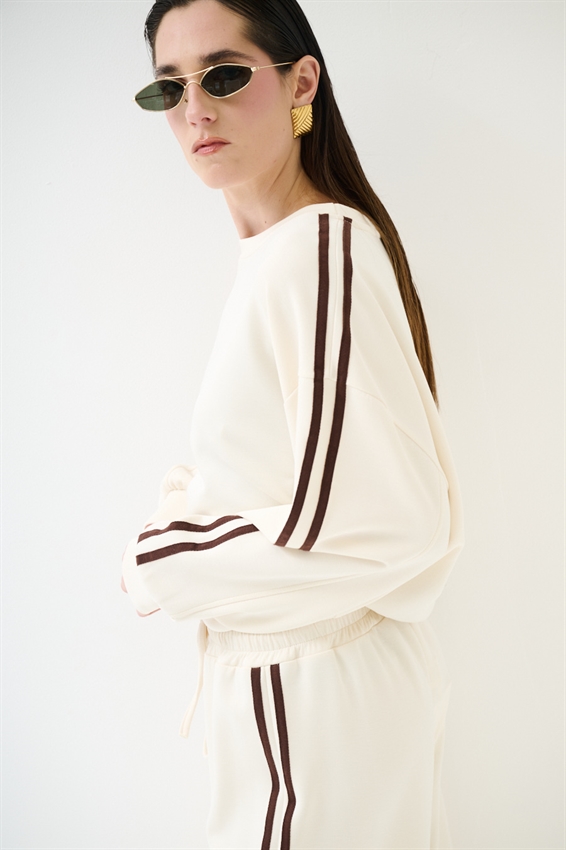 MAGLIA PARICOLLO CON BANDE VISCOSA MODAL