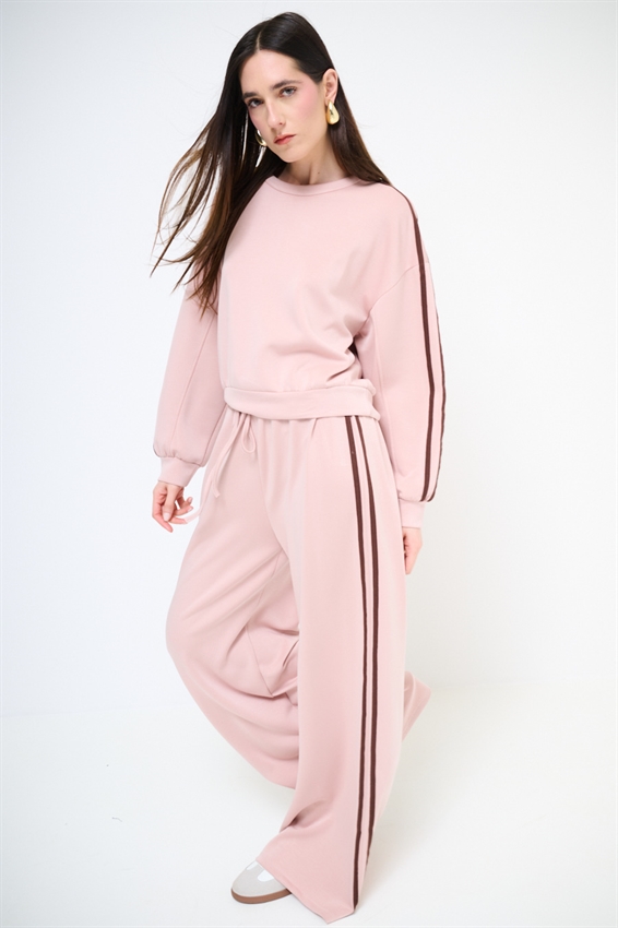 MAGLIA PARICOLLO CON BANDE VISCOSA MODAL