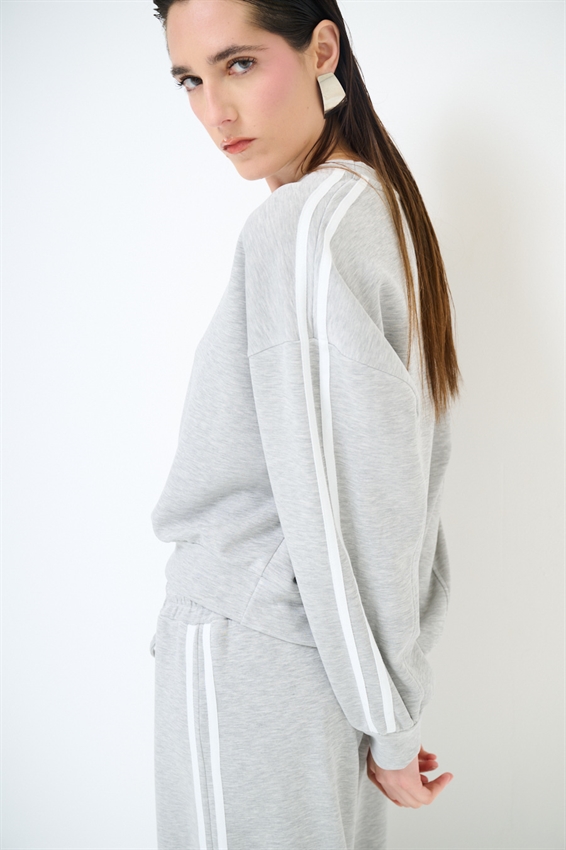 MAGLIA PARICOLLO CON BANDE VISCOSA MODAL