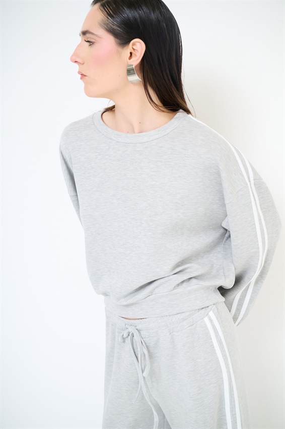 MAGLIA PARICOLLO CON BANDE VISCOSA MODAL