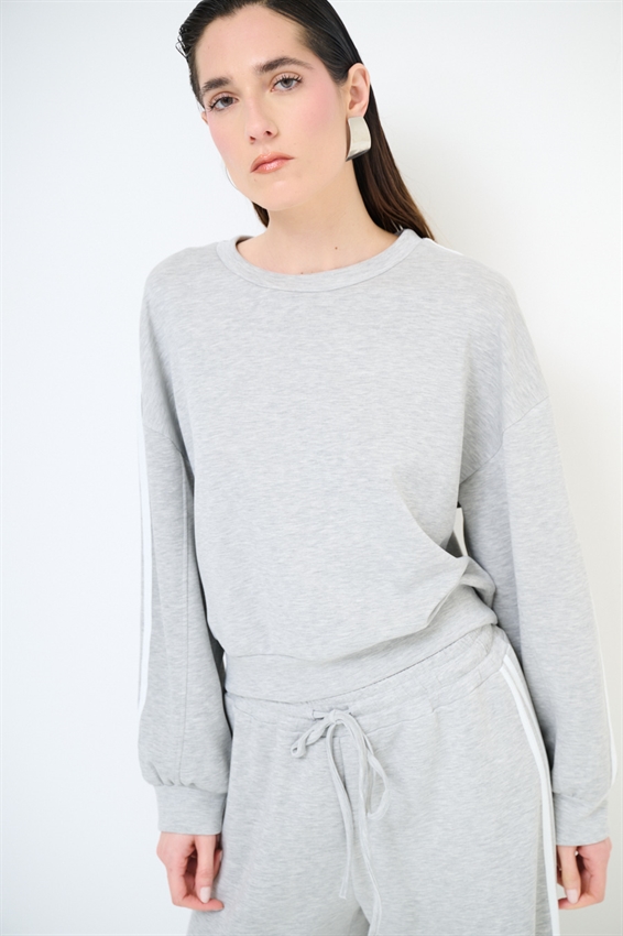 MAGLIA PARICOLLO CON BANDE VISCOSA MODAL