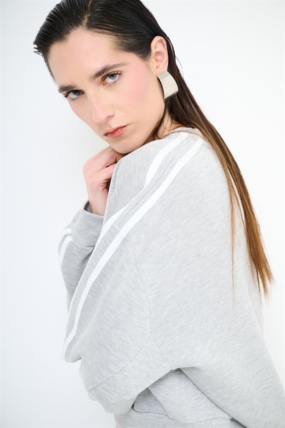 MAGLIA PARICOLLO CON BANDE VISCOSA MODAL