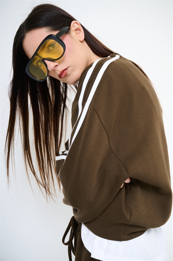 MAGLIA PARICOLLO CON BANDE VISCOSA MODAL