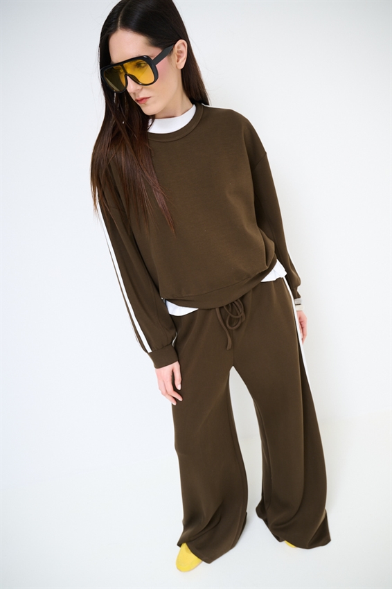 MAGLIA PARICOLLO CON BANDE VISCOSA MODAL