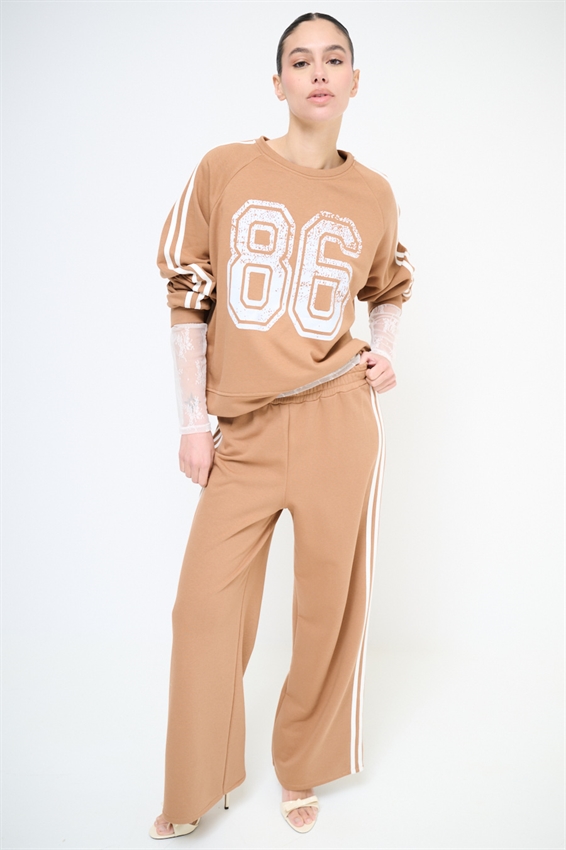 FELPA OVER 4 BANDE + STAMPA