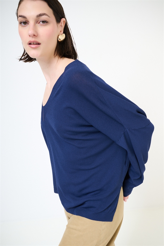 MAGLIA OVER SCOLLO V PROFONDO